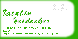 katalin heidecker business card